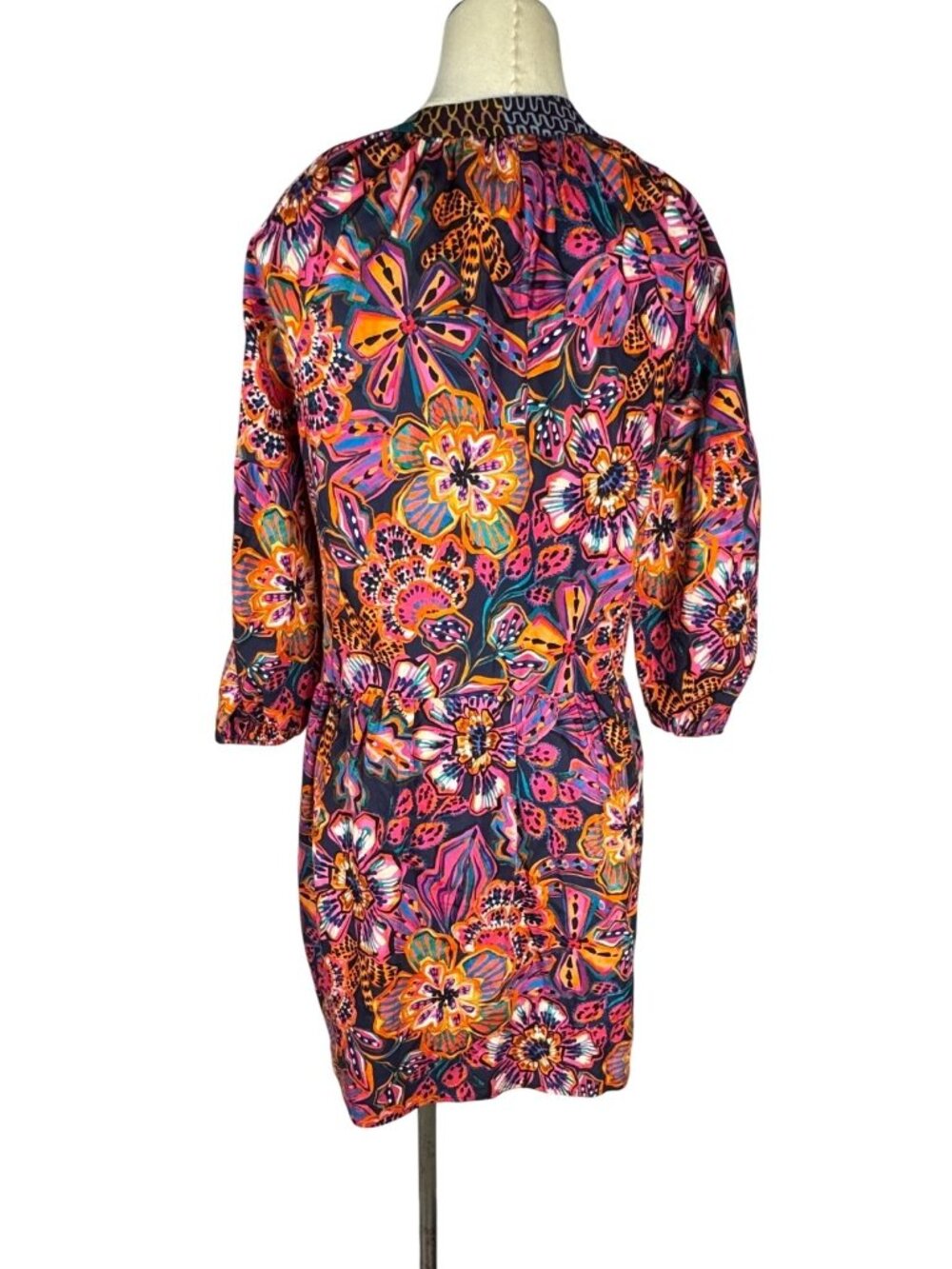 Johnny Was Eyes On You Poplin Floral Tunic Dress XS Boho Style - Picture 3 of 16